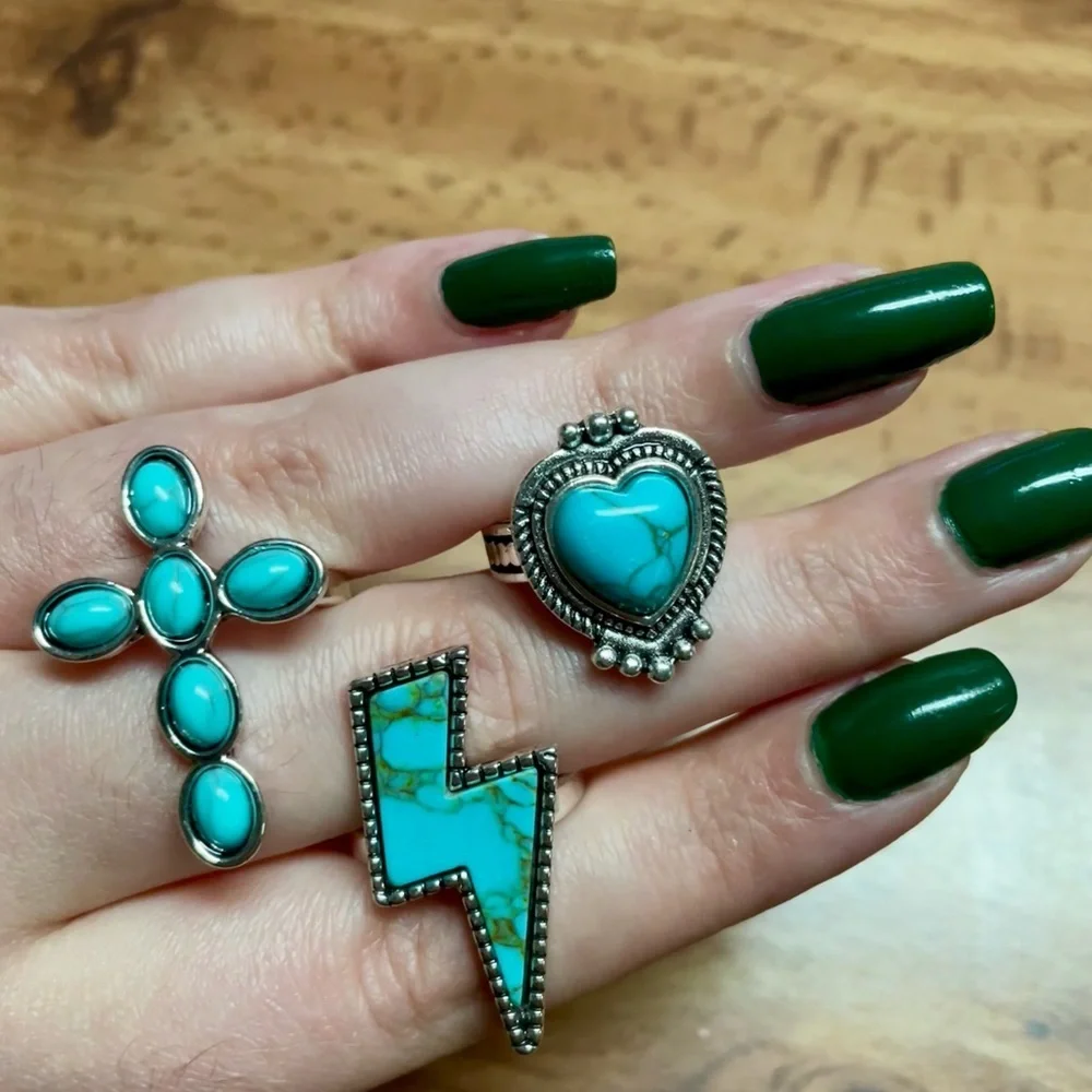 Bohemian 3 Piece Ring Set